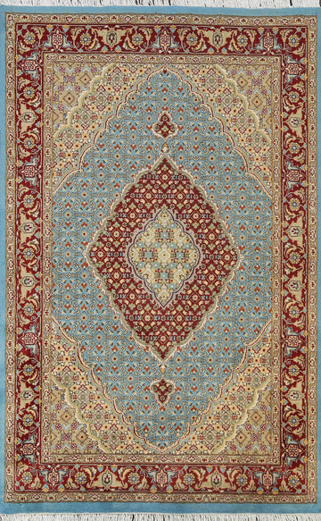 Vegetable Dye Tabriz Mahi Oriental Area Rug 4x6