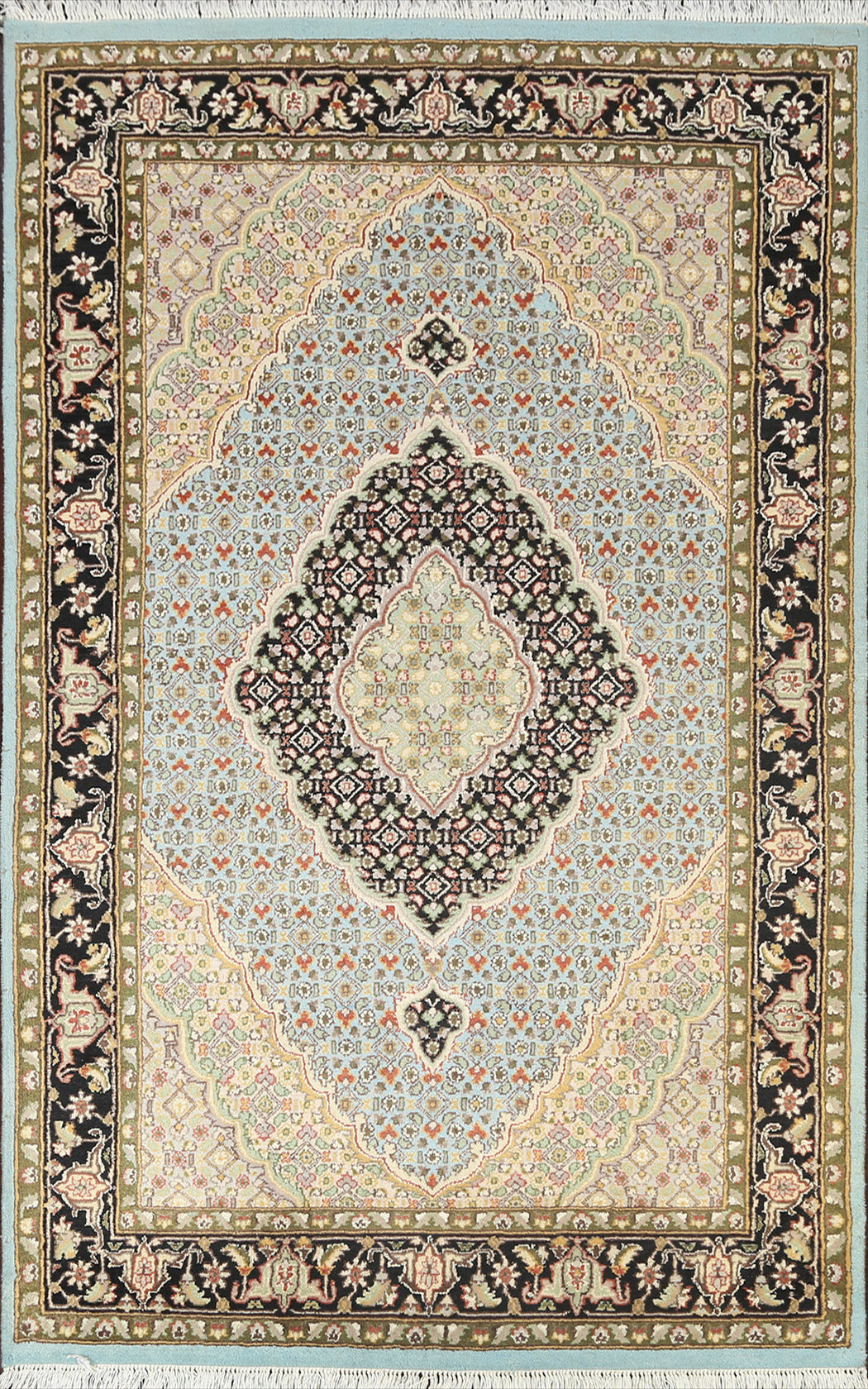 Vegetable Dye Tabriz Mahi Oriental Area Rug 4x6