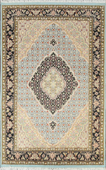 Vegetable Dye Tabriz Mahi Oriental Area Rug 4x6