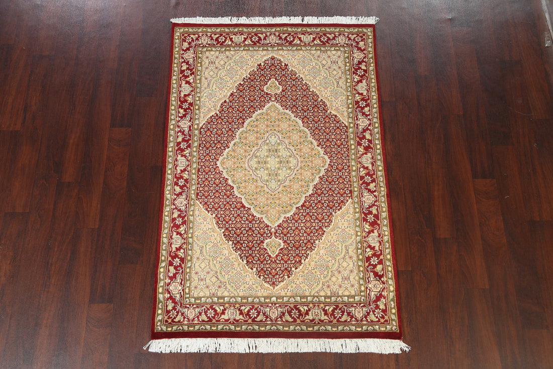 Vegetable Dye Tabriz Mahi Oriental Area Rug 4x6