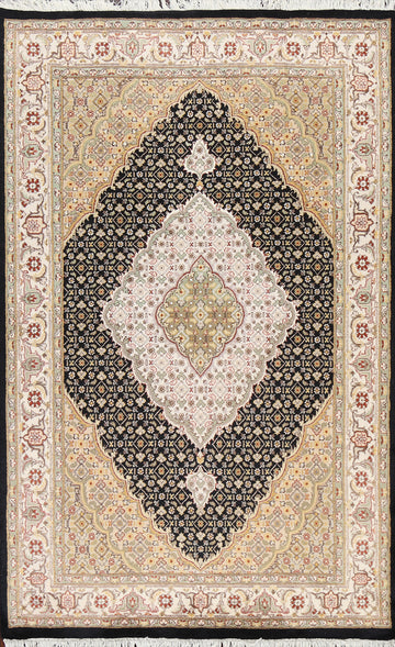 Vegetable Dye Tabriz Mahi Oriental Area Rug 4x6