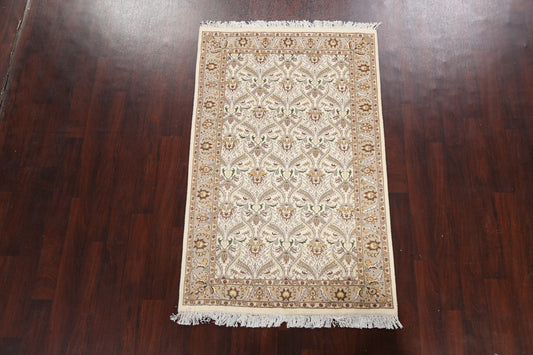 Vegetable Dye Floral Tabriz Oriental Area Rug 4x6