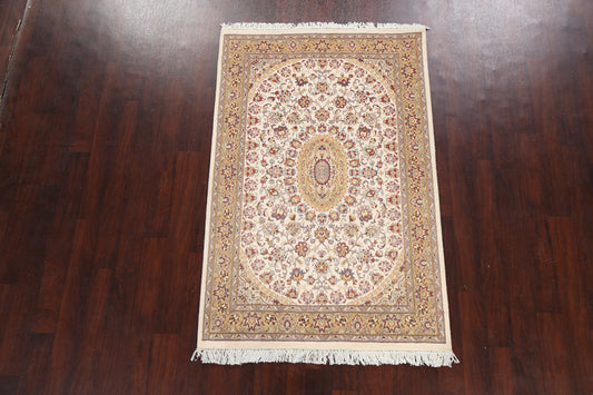 Vegetable Dye Floral Tabriz Oriental Area Rug 4x6