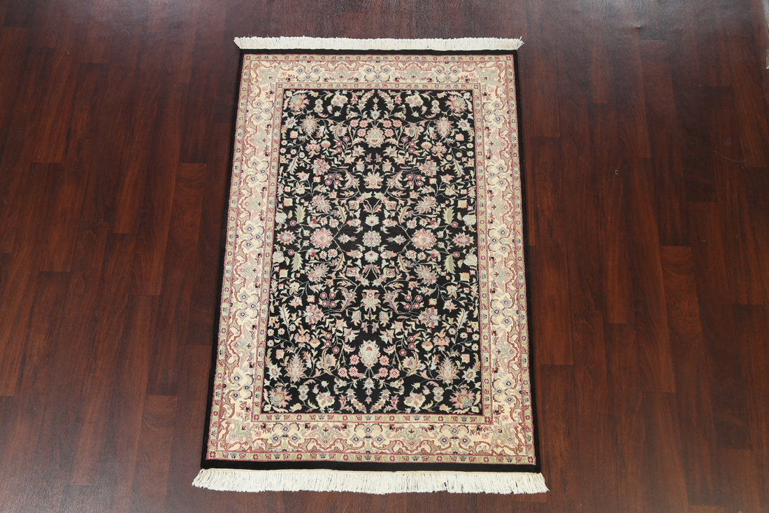 Vegetable Dye Floral Tabriz Oriental Area Rug 4x6