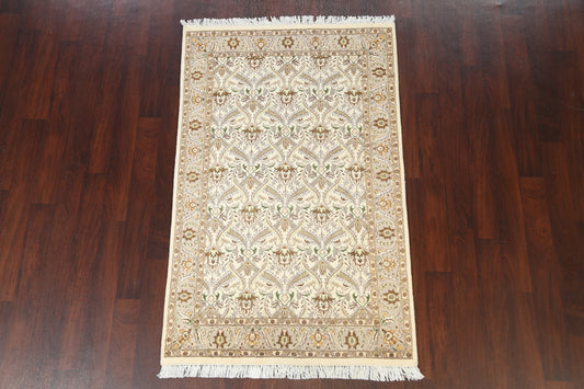 Vegetable Dye Floral Tabriz Oriental Area Rug 4x6