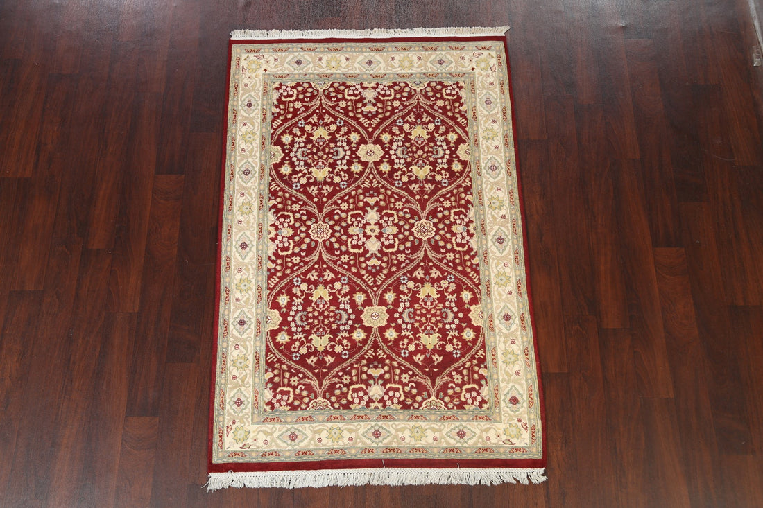 Vegetable Dye Floral Tabriz Oriental Area Rug 4x6