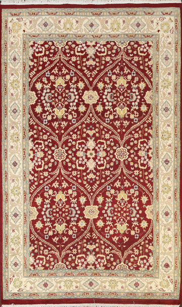 Vegetable Dye Floral Tabriz Oriental Area Rug 4x6