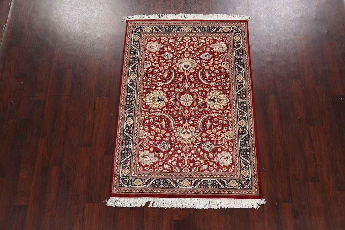 Vegetable Dye Floral Tabriz Oriental Area Rug 4x6