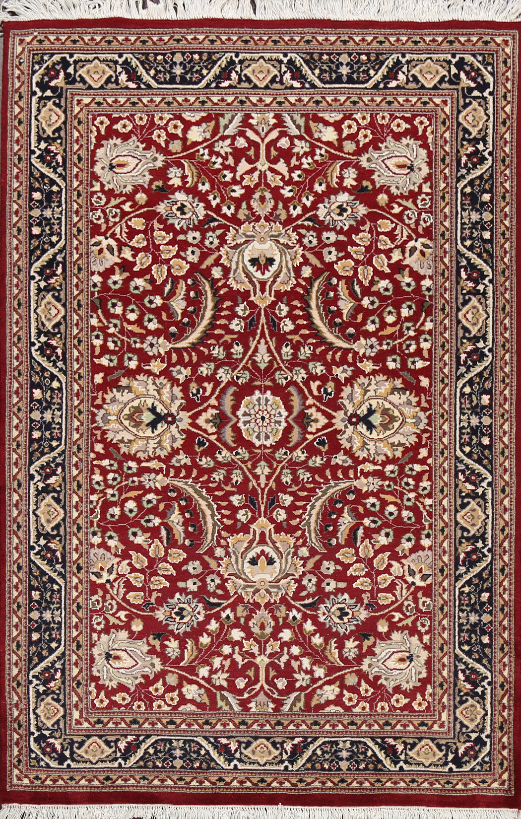 Vegetable Dye Floral Tabriz Oriental Area Rug 4x6