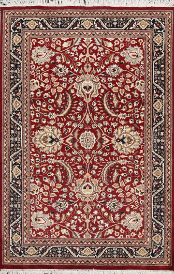 Vegetable Dye Floral Tabriz Oriental Area Rug 4x6