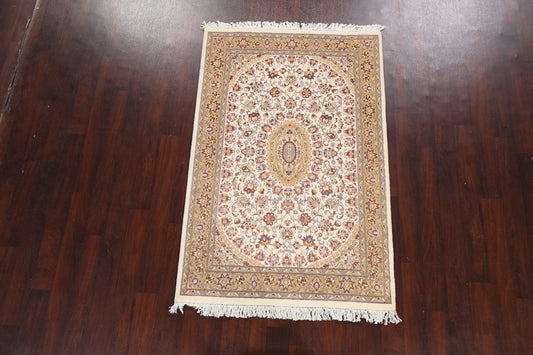 Vegetable Dye Floral Tabriz Oriental Area Rug 4x6