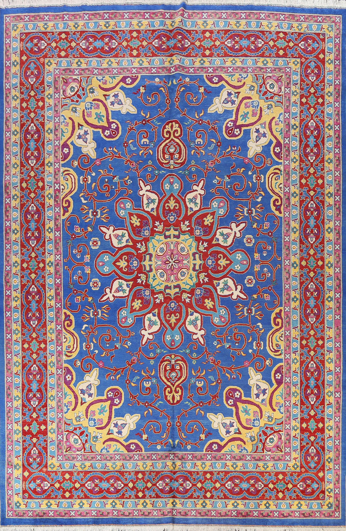 100% Vegetable Dye Mahal Oriental Area Rug 9x12