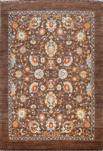 100% Vegetable Dye Floral Ziegler Oriental Area Rug 8x10