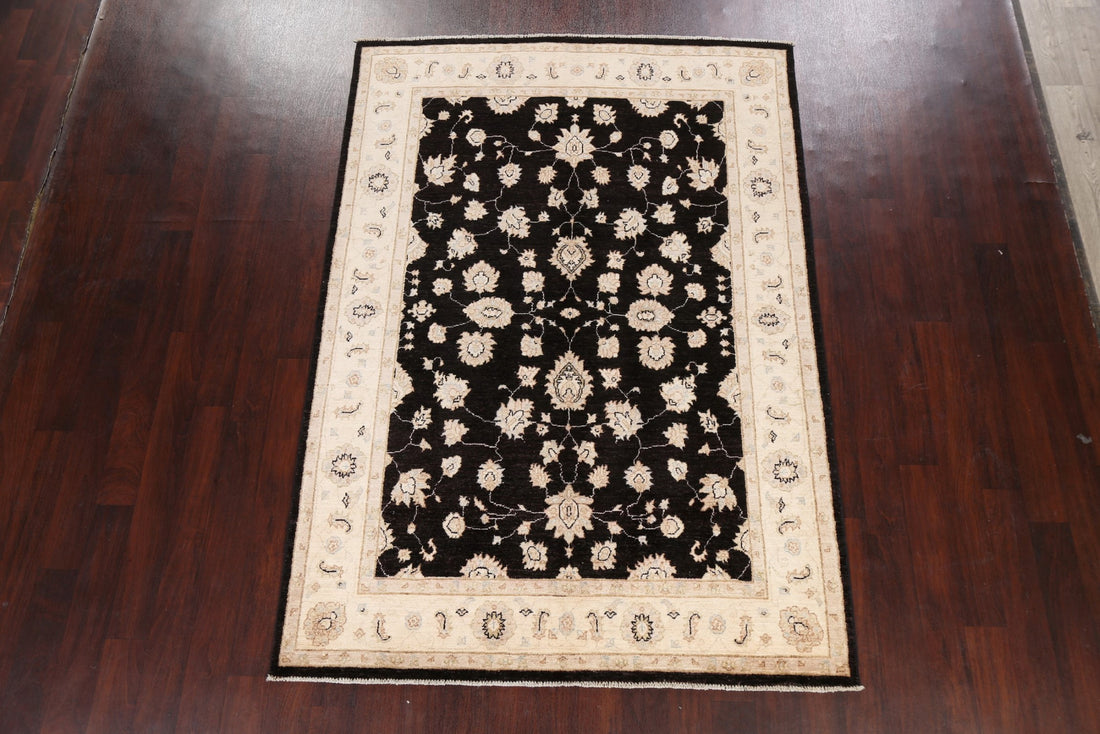 100% Vegetable Dye Peshawar Chobi Oriental Area Rug 6x8