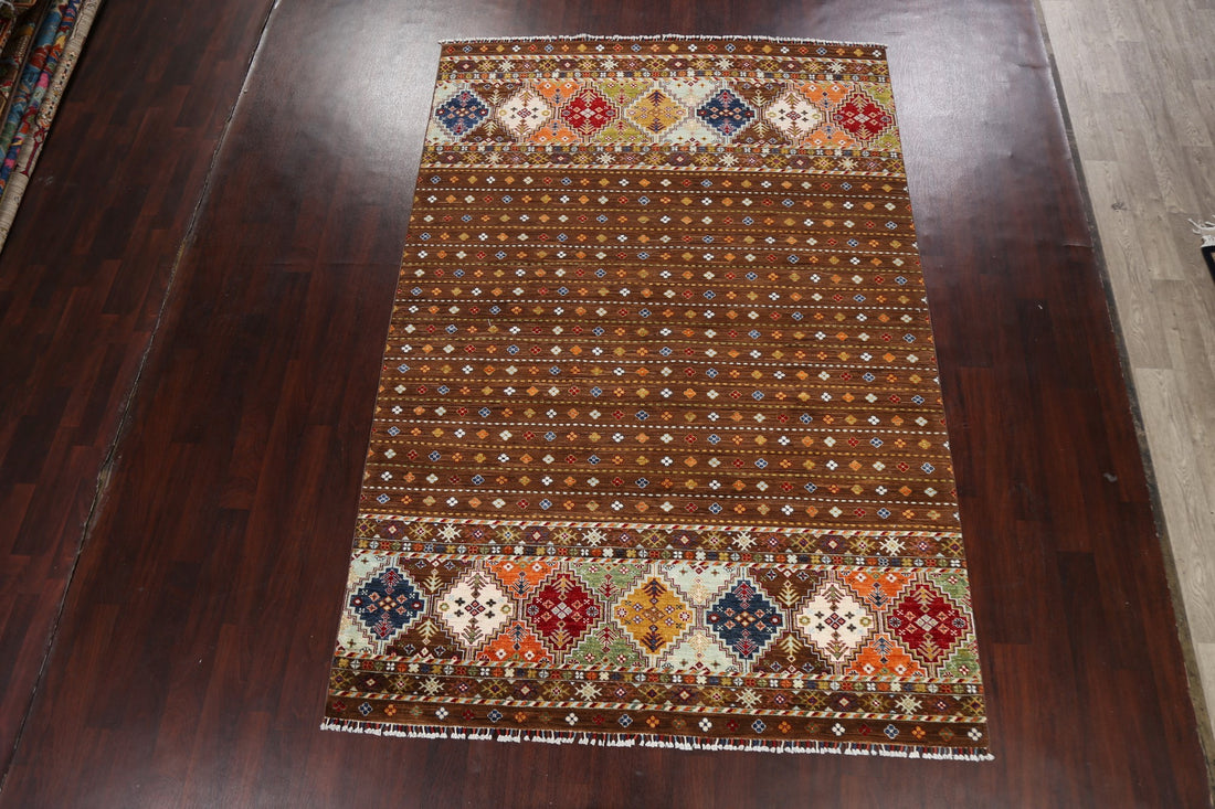Geometric Kazak Persian Area Rug 7x10