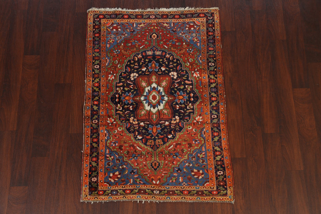 Antique Vegetable Dye Sarouk Farahan Persian Area Rug 3x5