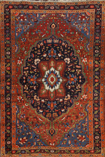 Antique Vegetable Dye Sarouk Farahan Persian Area Rug 3x5