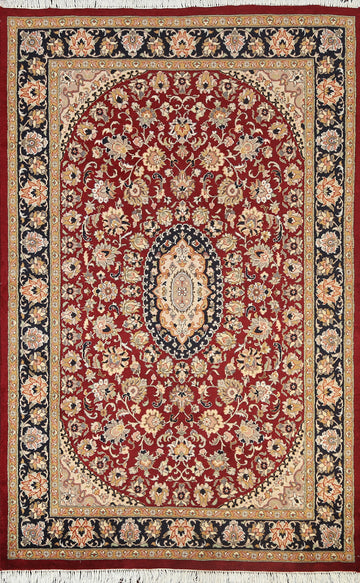 100% Vegetable Dye Tabriz Oriental Area Rug 4x6
