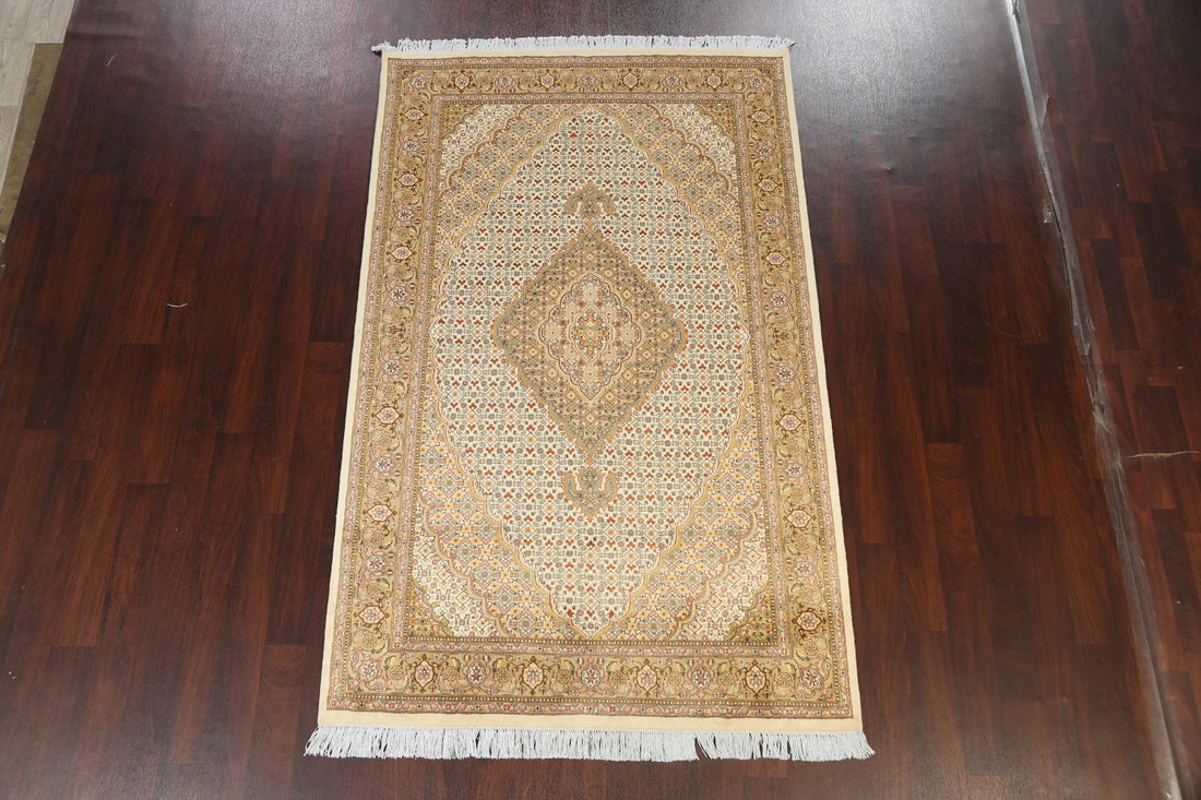 100% Vegetable Dye Tabriz Mahi Oriental Area Rug 5x8