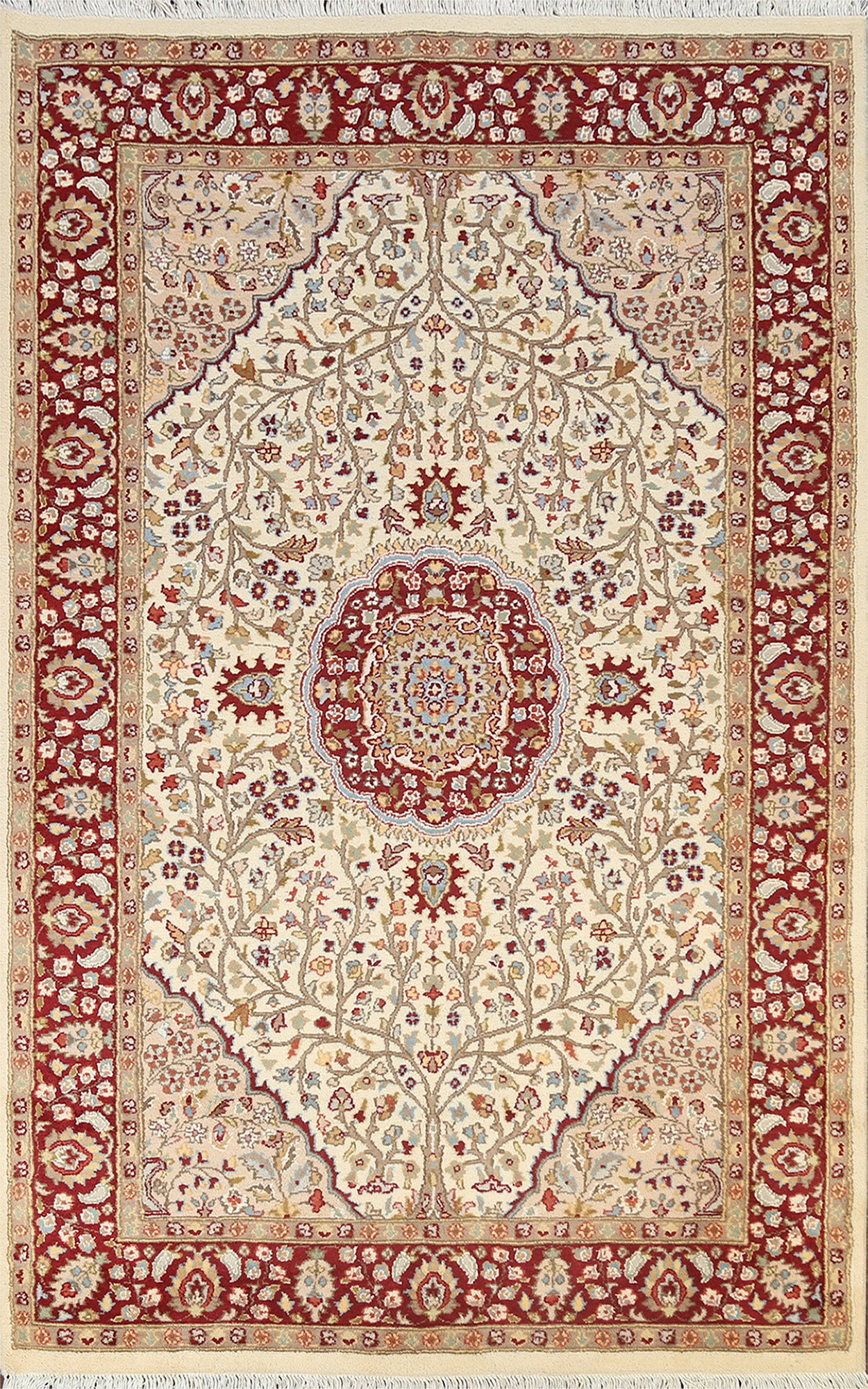 100% Vegetable Dye Tabriz Oriental Area Rug 5x8