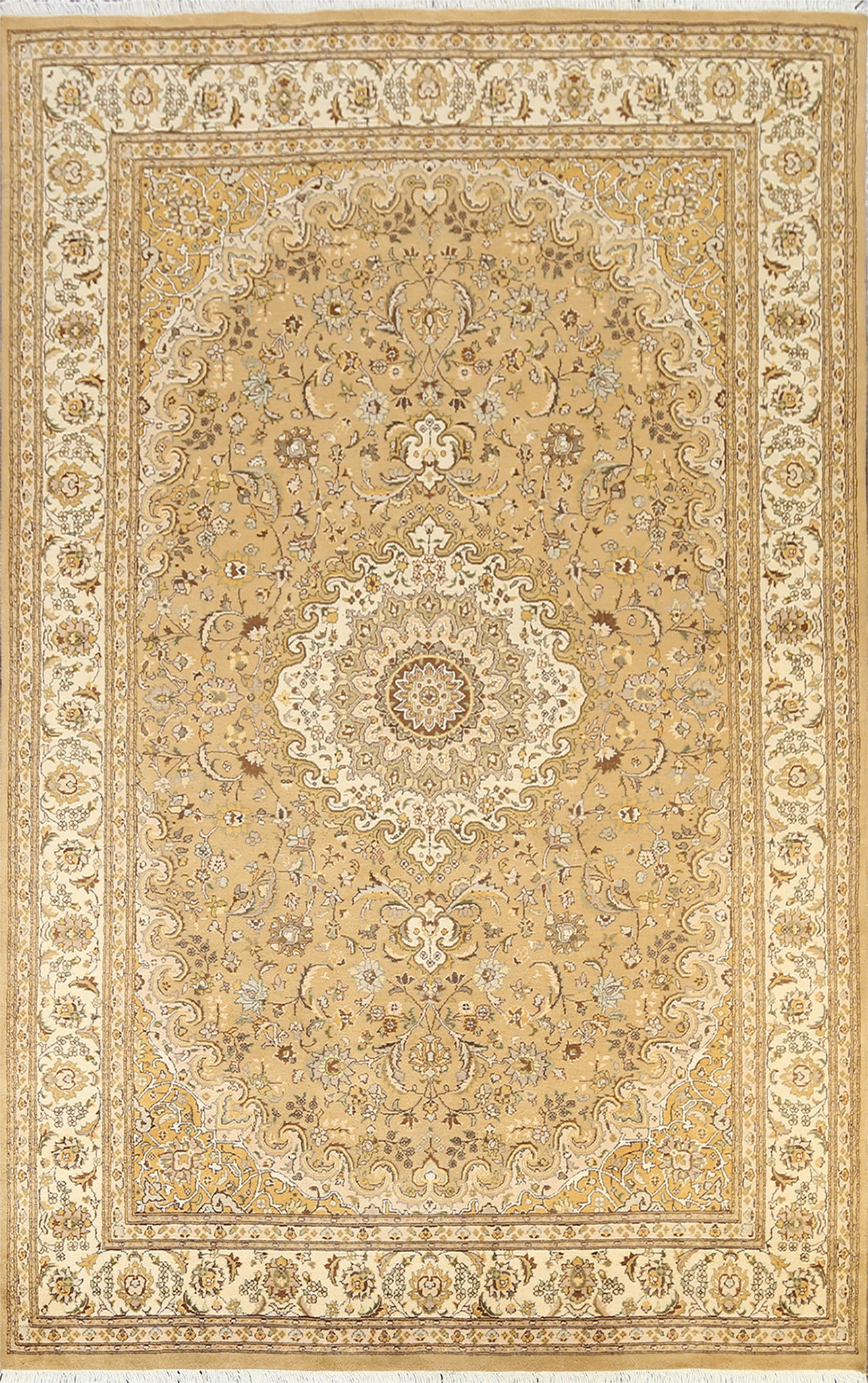 100% Vegetable Dye Tabriz Oriental Area Rug 6x9