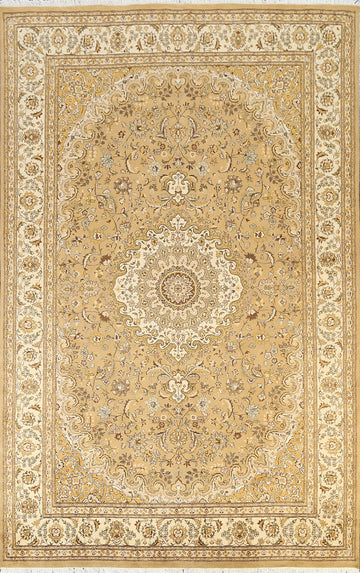 100% Vegetable Dye Tabriz Oriental Area Rug 6x9