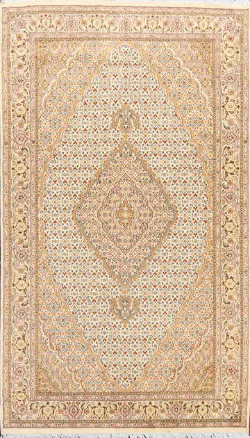 100% Vegetable Dye Tabriz Mahi Oriental Area Rug 5x9