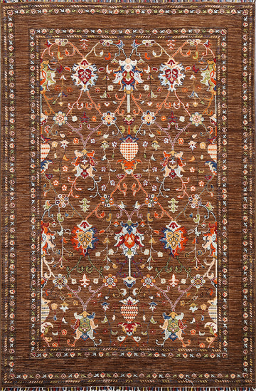 100% Vegetable Dye Ziegler Oriental Area Rug 5x7