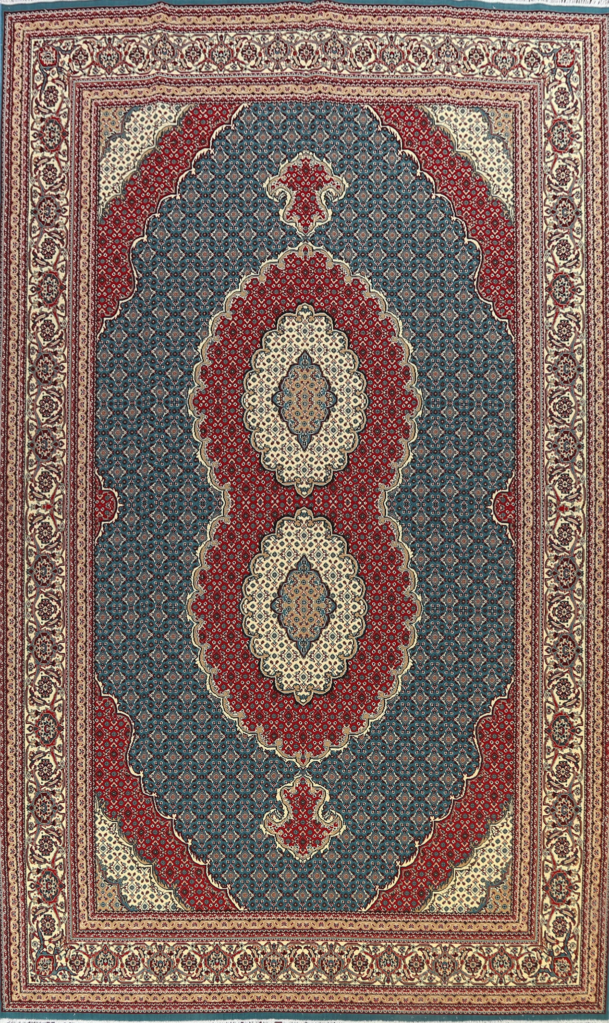 Geometric Tabriz Mahi Oriental Area Rug 10x16