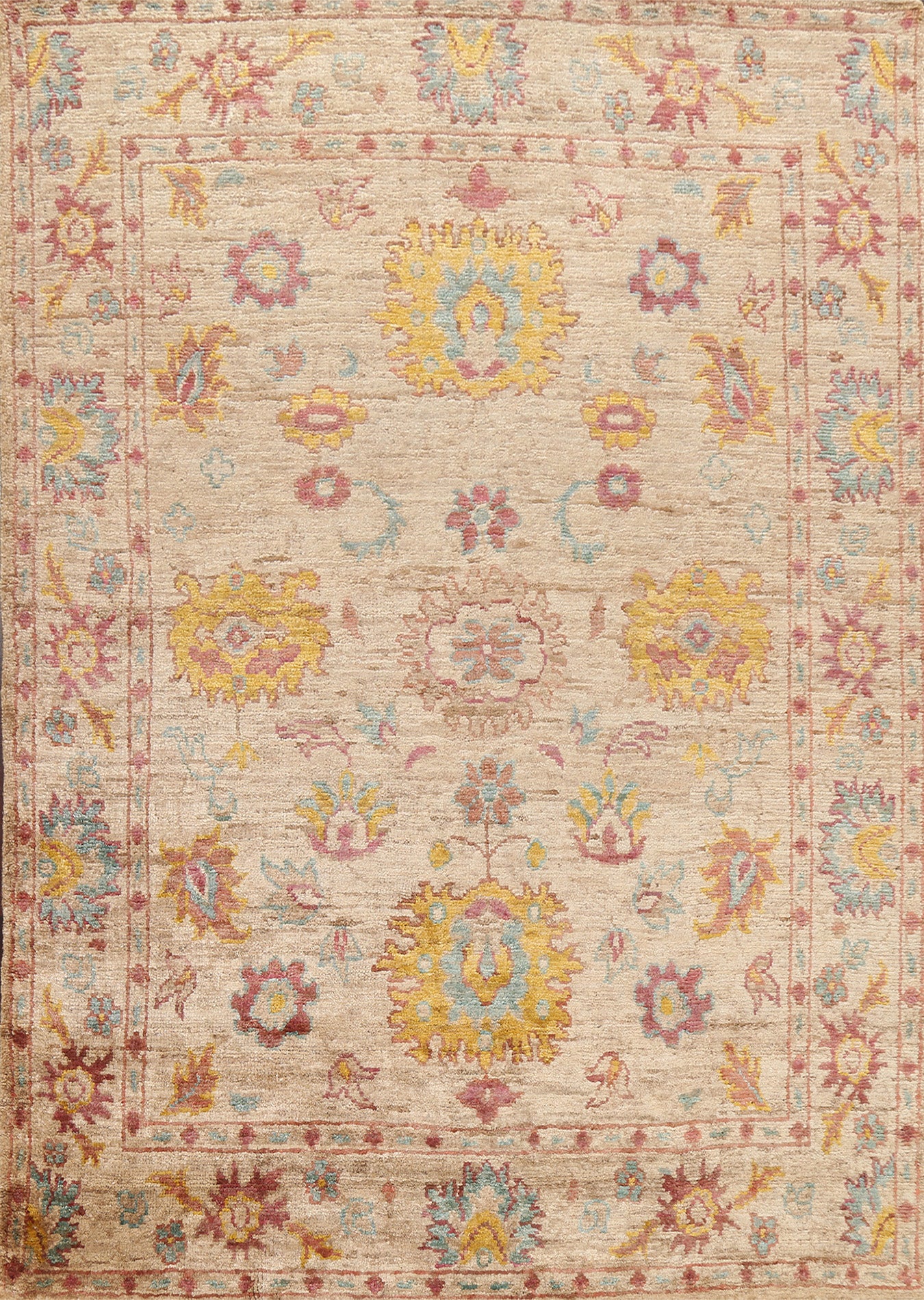 Floral Oushak Oriental Area Rug 9x11