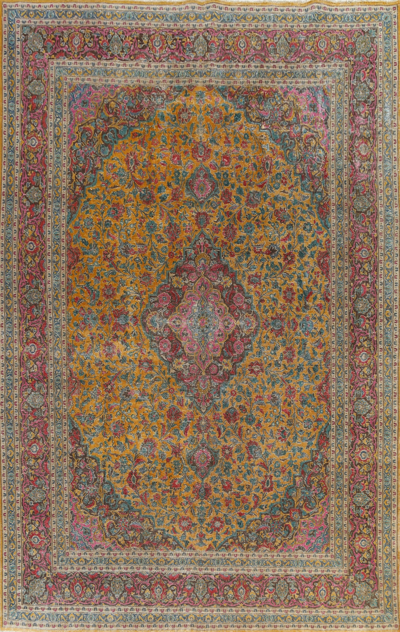 Traditional Mashad Persian Area Rug 10x12