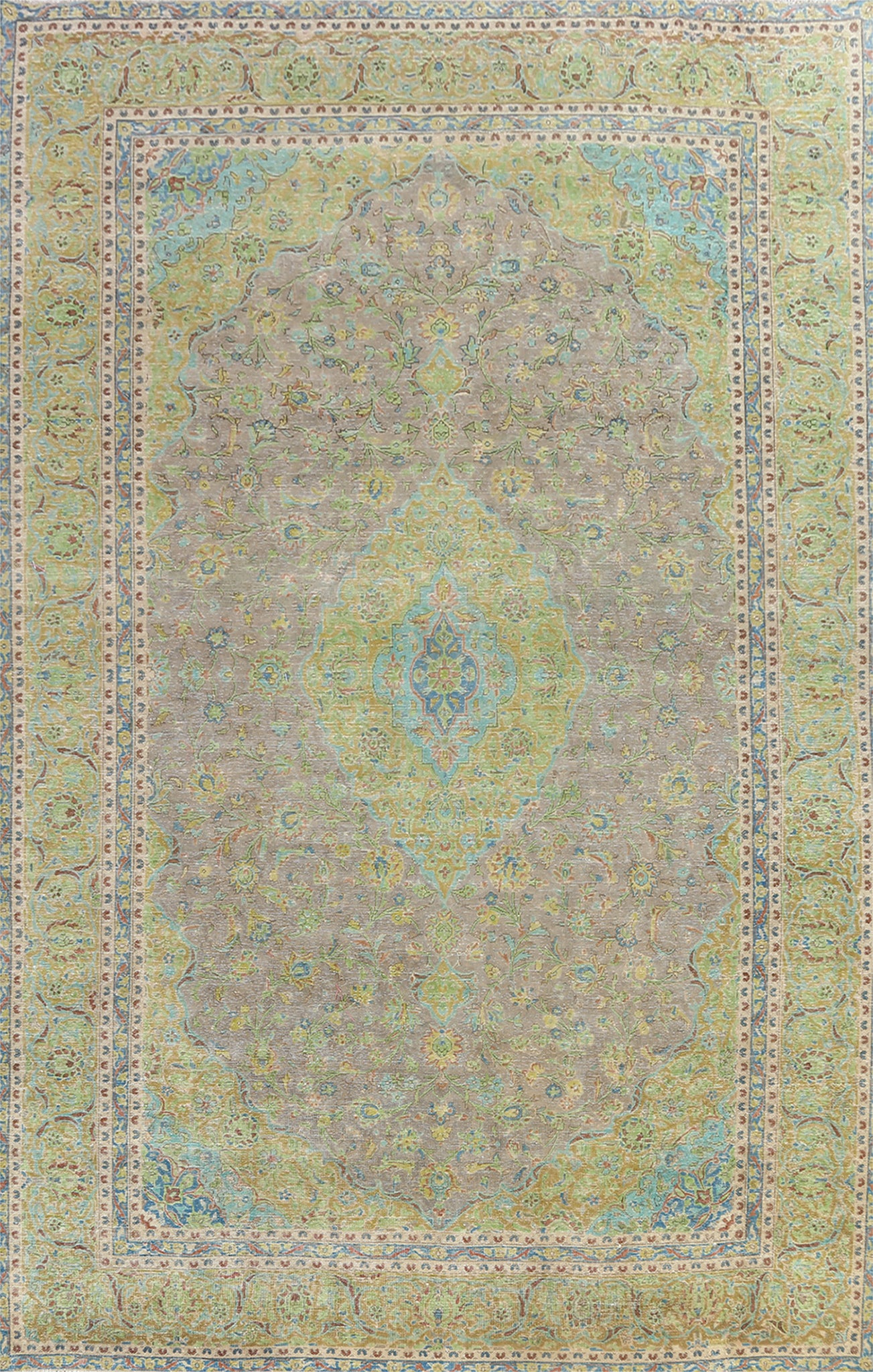 Traditional Floral Kashan Persian Area Rug 9x13