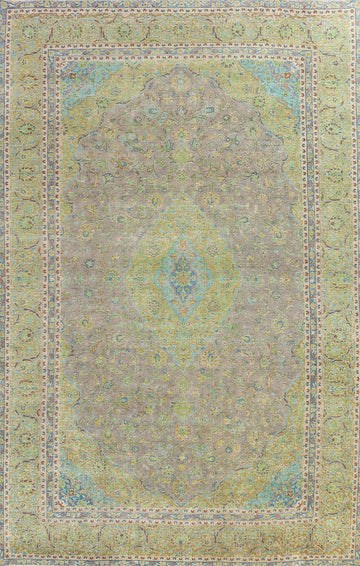 Traditional Floral Kashan Persian Area Rug 9x13