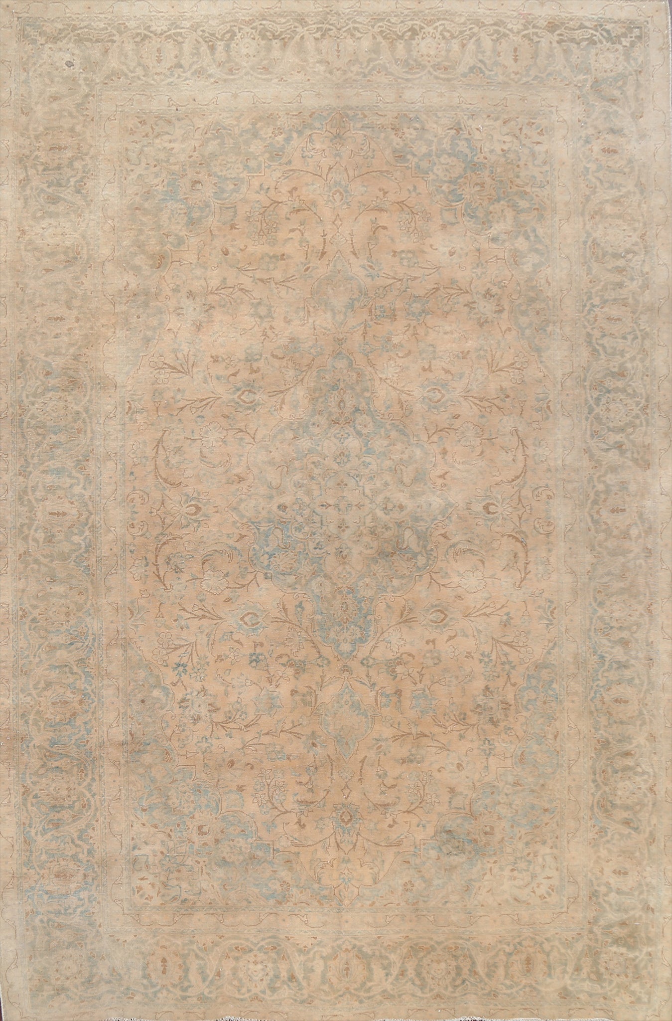 Floral Distressed Kashan Persian Area Rug 8x11