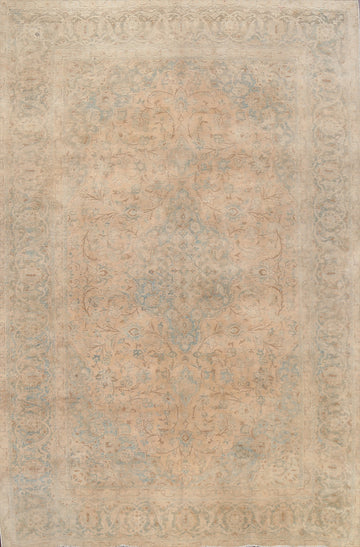 Floral Distressed Kashan Persian Area Rug 8x11