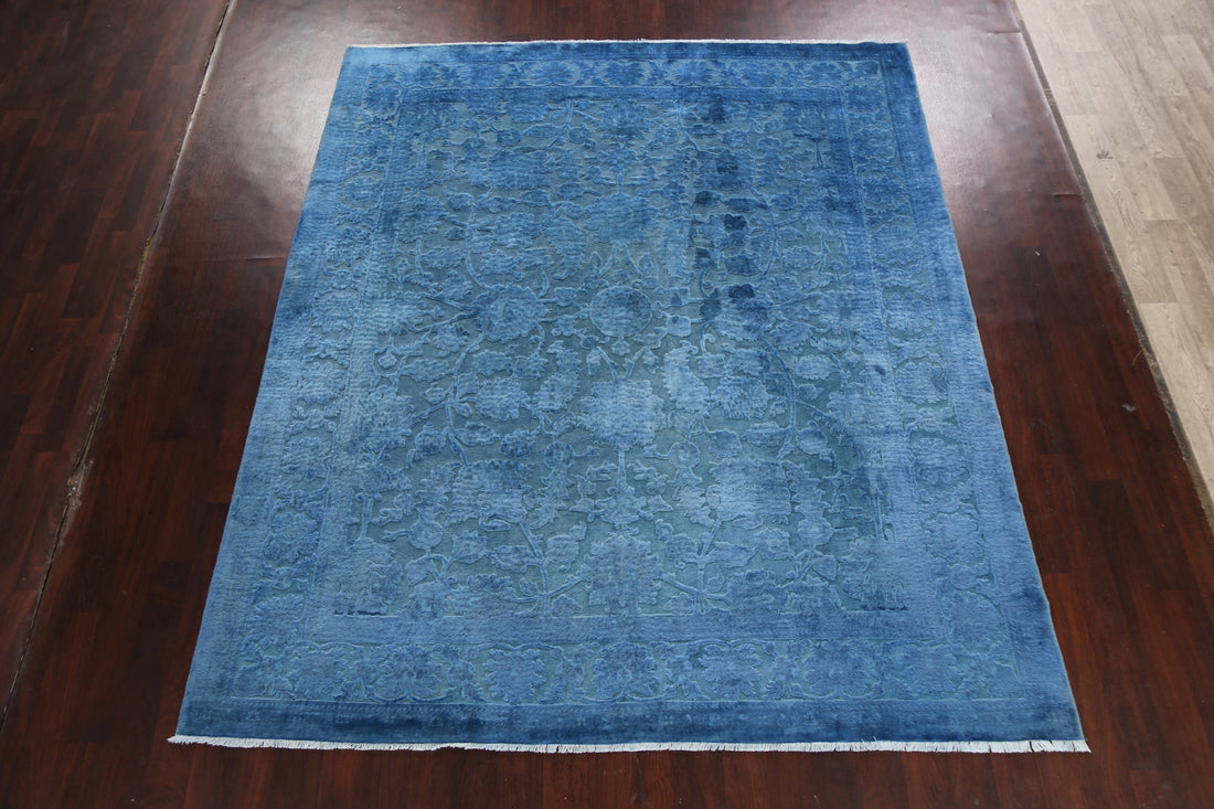 Vegetable Dye Carved Peshawar Chobi Oriental Area Rug 8x10