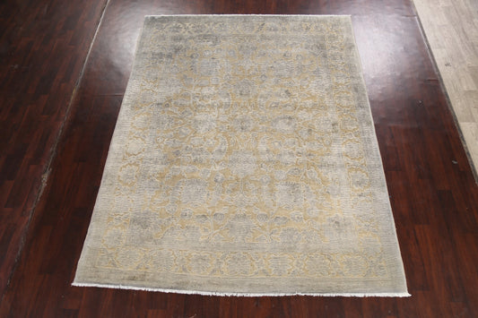 Vegetable Dye Carved Peshawar Chobi Oriental Area Rug 8x10