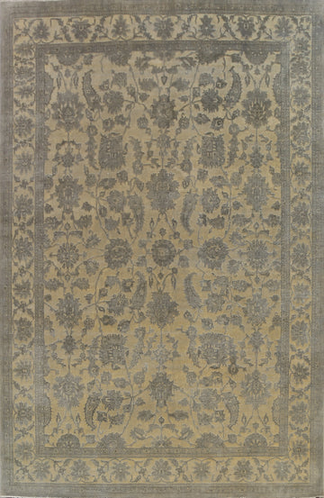 Vegetable Dye Carved Peshawar Chobi Oriental Area Rug 9x12