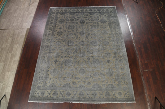 Vegetable Dye Carved Peshawar Chobi Oriental Area Rug 9x12