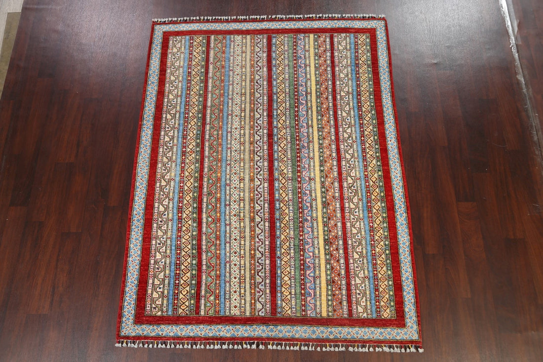 Tribal Kazak Oriental Area Rug 6x8