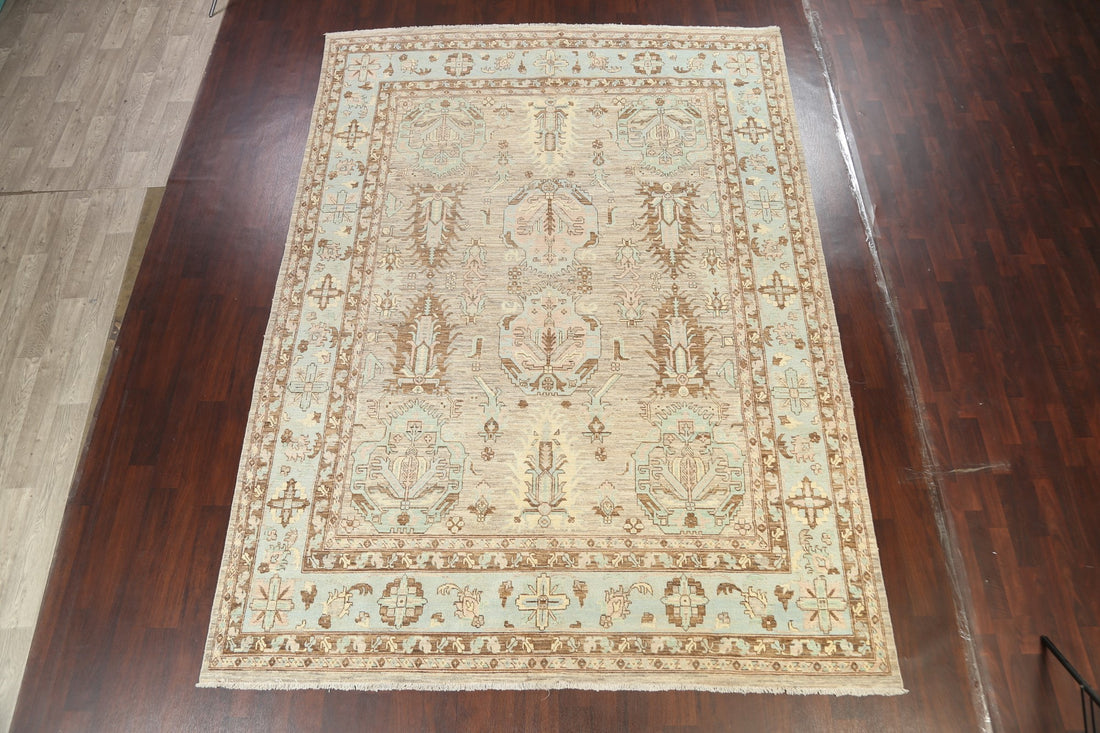 Vegetable Dye Geometric Ziegler Oriental Area Rug 9x12