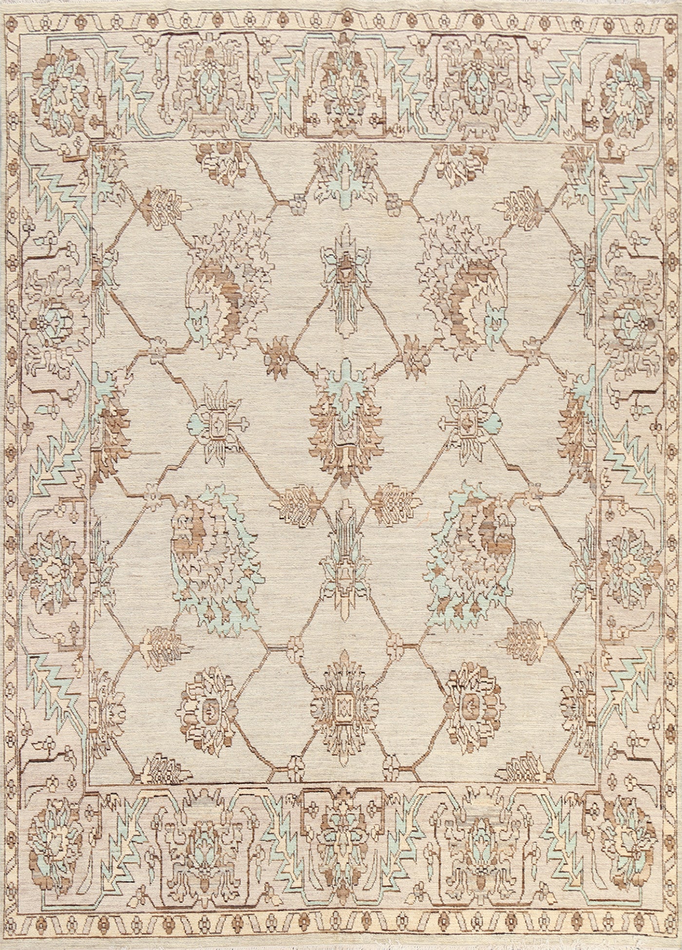 Vegetable Dye Floral Ziegler Oriental Area Rug 8x9