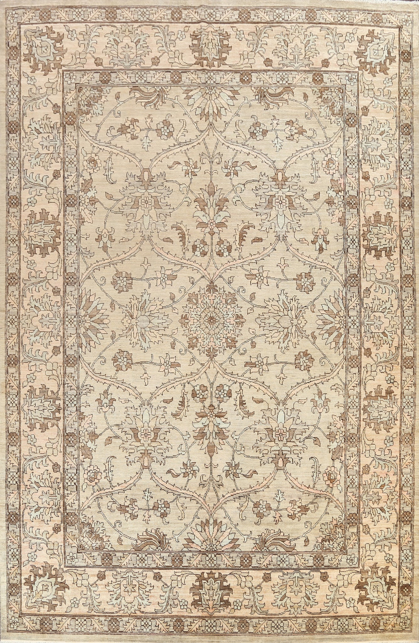Vegetable Dye Floral Ziegler Oriental Area Rug 9x12