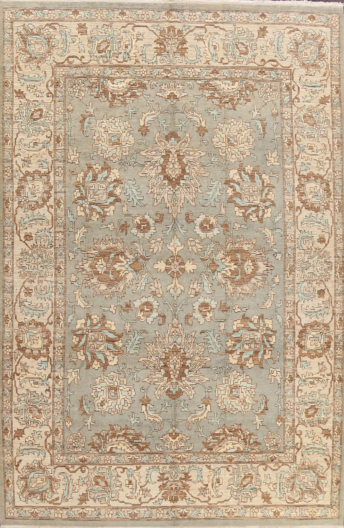 Vegetable Dye Floral Ziegler Oriental Area Rug 9x12