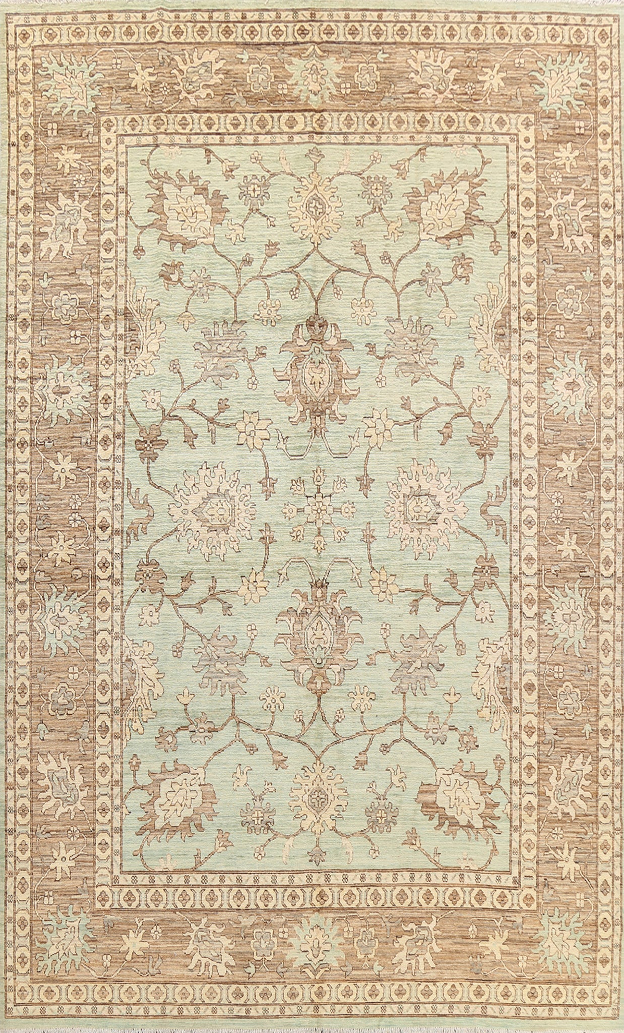 Floral Ziegler Oriental Area Rug 9x13