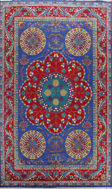 Vegetable Dye Geometric Tabriz Persian Area Rug 12x17
