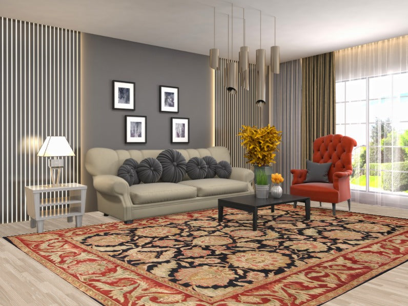 All-Over Floral Agra Oriental Area Rug 8x11