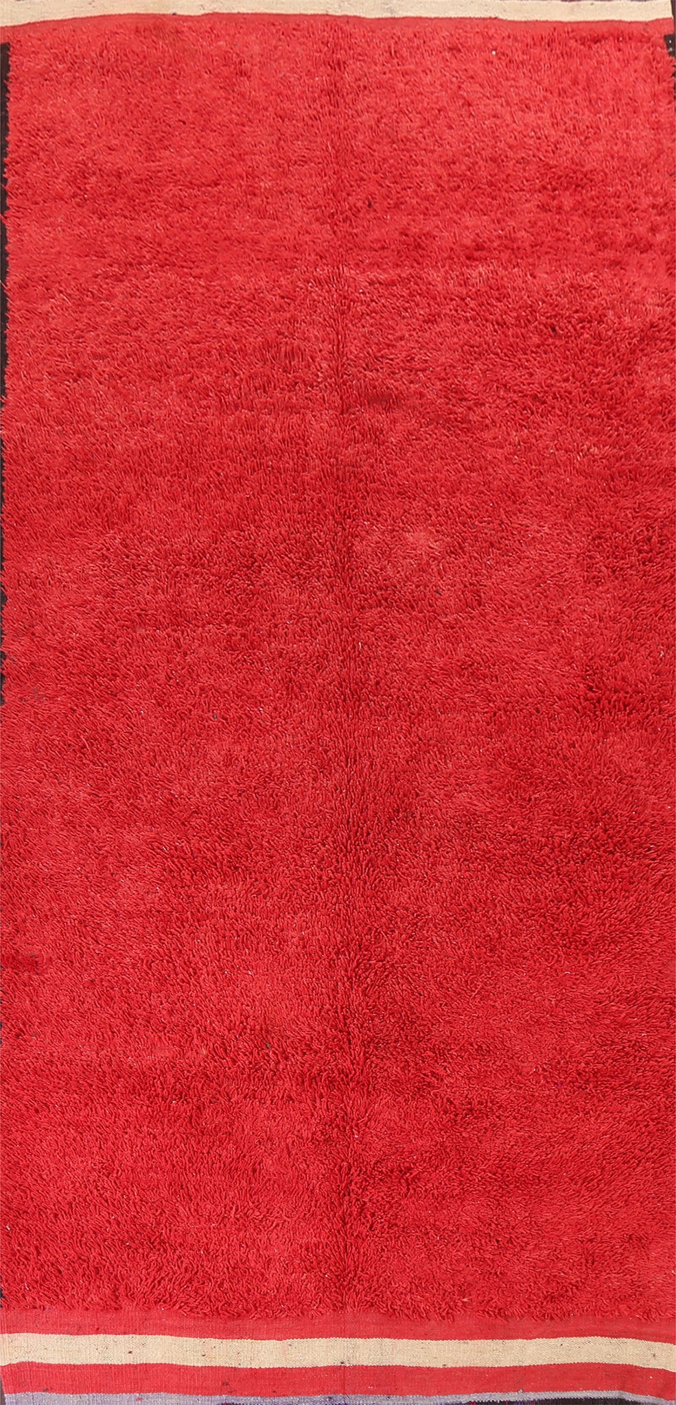 Solid Red Moroccan Oriental Area Rug 6x13
