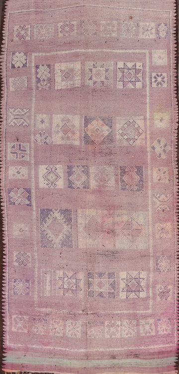 Antique Tribal Moroccan Oriental Area Rug 5x11