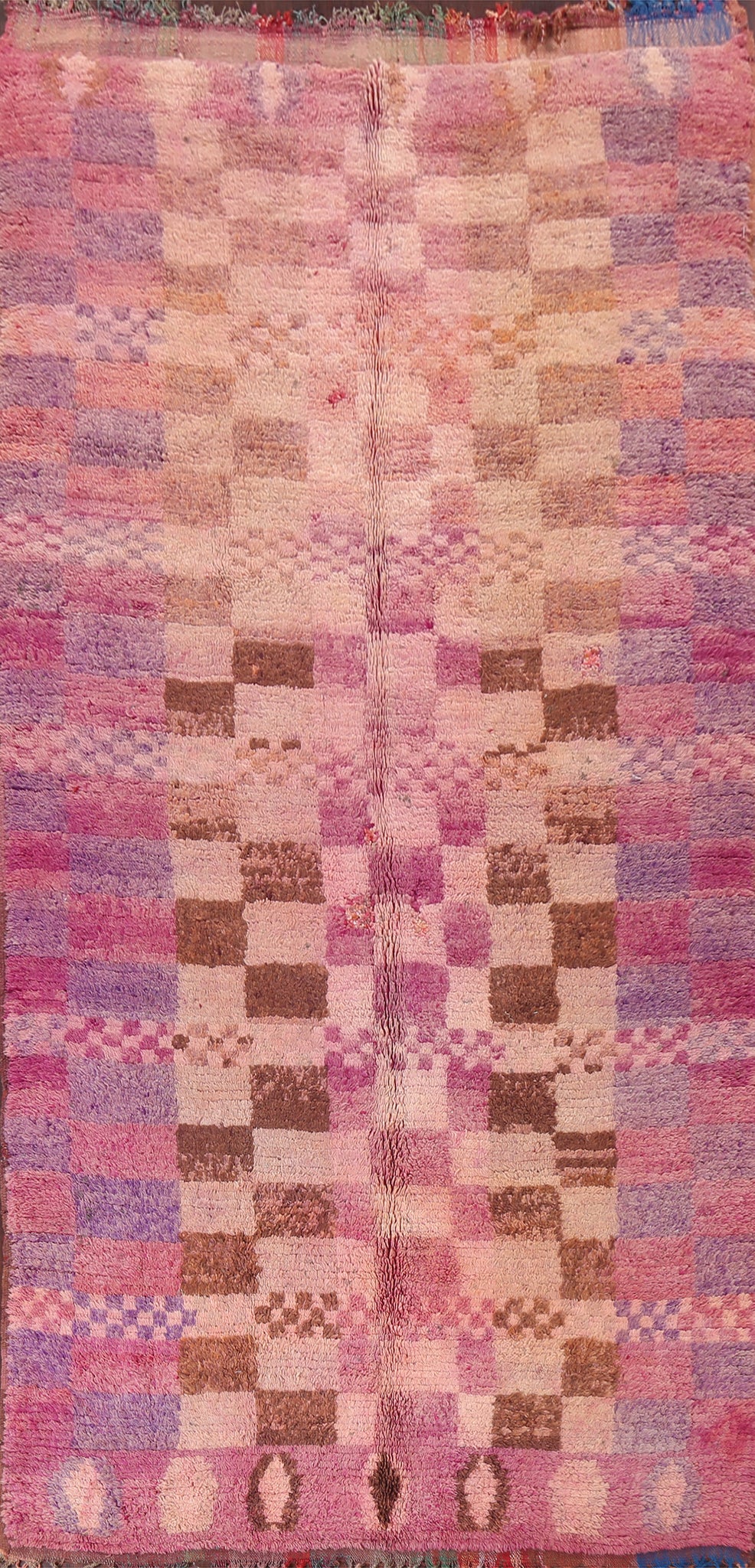 Antique Tribal Moroccan Oriental Area Rug 6x11